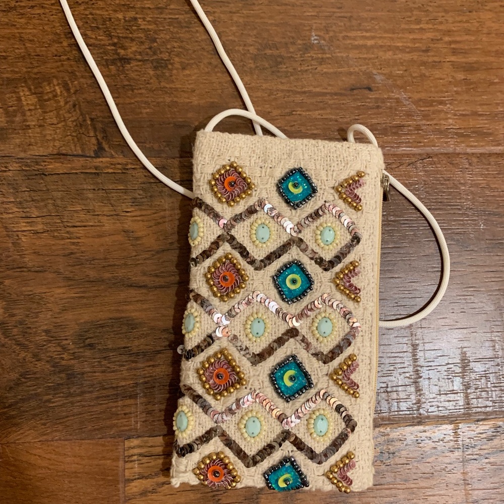 Small beaded crossbody bag